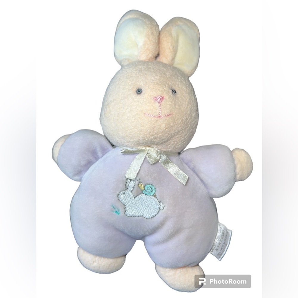 Soft Dreams Rattle Pink Bunny Rabbit Lilac Purple outfit 8in Soft Plush